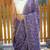 Purple Color Soft Silk Blend Floral Thread Work Saree