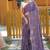 Purple Color Soft Silk Blend Floral Thread Work Saree