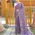 Purple Color Soft Silk Blend Floral Thread Work Saree