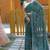 Teal Green Color Soft Silk Blend Floral Thread Work Saree