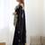 Designer chiffon silk heavy jari work black color saree