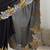 Designer chiffon silk heavy jari work black color saree