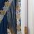 Designer chiffon silk heavy jari work blue  color saree