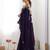 Designer chiffon silk heavy jari work purple color saree