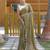 Mehndi Green Color Soft Silk Blend Floral Thread Work Saree
