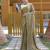 Mehndi Green Color Soft Silk Blend Floral Thread Work Saree