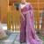 Lavender Color Soft Silk Blend Floral Thread Work Saree
