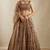 Brown Net Zari sequin Embroidery Work Lehenga Choli With Dupatta
