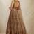 Brown Net Zari sequin Embroidery Work Lehenga Choli With Dupatta