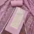 Lavender cotton banarasi handwork unstitched dress material