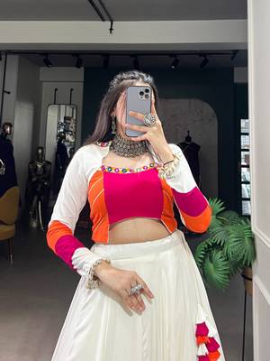 Multicolor Panelled Rayon Lehenga Choli with Stylish Blouse 6
