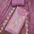 Lavender cotton silk embroidered unstitched dress material