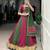 Wine & Green Rayon Lehenga Choli with Gota Patti Lace and Mirror Work