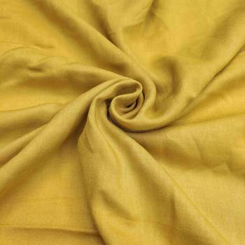 Yellow cotton silk embroidered unstitched dress material 4