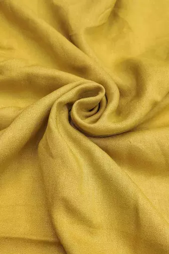 Yellow cotton silk embroidered unstitched dress material