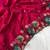 Rani Pink Color Tussar Silk Floral Thread Embroidered Saree