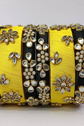 Handmade silk thread bangle partywear and fashionable  for girls and women