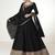 Black embroidered work georgette fabric anarkali party wear gown with dupatta.