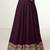 Purple embroidered work georgette fabric anarkali party wear gown with dupatta.