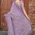 Lavender Color Pure Shiny Chiffon Embroidered Saree 