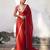 red embroidered georgette saree with blouse