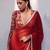 red embroidered georgette saree with blouse