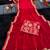 red embroidered georgette saree with blouse