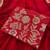 red embroidered georgette saree with blouse