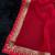red embroidered georgette saree with blouse