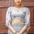 Grey Color Pure Shiny Chiffon Embroidered Saree 