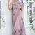 Light Pink Color Pure Shiny Chiffon Embroidered Saree 