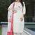 White Designer Straight Kurti Pant Dupatta Set With Embroidery And Hand Work