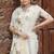 Cream Color Pure Shiny Chiffon Embroidered Saree 