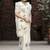 Cream Color Pure Shiny Chiffon Embroidered Saree 