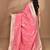pink zari silk blend saree with blouse piece