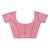 pink zari silk blend saree with blouse piece