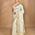 off white zari silk blend saree with blouse piece