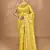 yellow banarasi silk blend chanderi saree with blouse piece