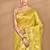 yellow banarasi silk blend chanderi saree with blouse piece