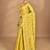 yellow banarasi silk blend chanderi saree with blouse piece