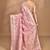 pink banarasi silk blend chanderi saree with blouse piece