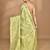 green banarasi silk blend chanderi saree with blouse piece