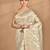 cream banarasi silk blend chanderi saree with blouse piece