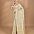cream banarasi silk blend chanderi saree with blouse piece