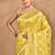 yellow banarasi silk blend chanderi saree with blouse piece
