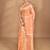 peach banarasi silk blend chanderi saree with blouse piece