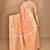 peach banarasi silk blend chanderi saree with blouse piece