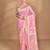 pink banarasi silk blend chanderi saree with blouse piece