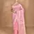 pink banarasi silk blend chanderi saree with blouse piece