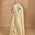 cream banarasi silk blend chanderi saree with blouse piece